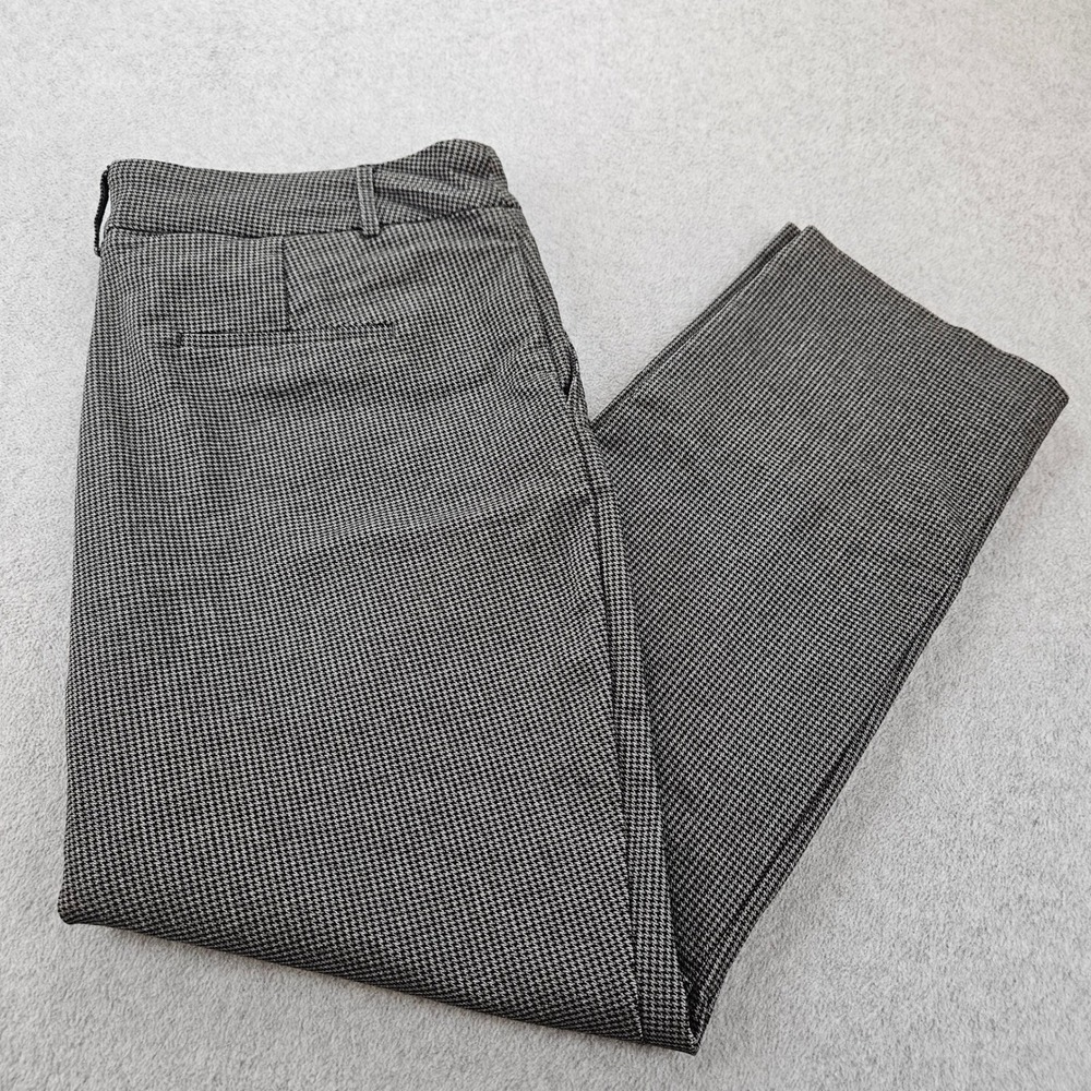 Hilary Radley Dress Pants Women XXL Black White Houndstooth Stretch Career Slim